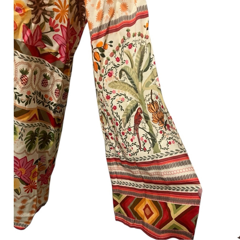 NWT Celina Moon Floral Tunic Mini Dress Large Bell Sleeve Boho Top Pockets - Picture 9 of 12